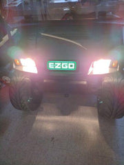 EZLO golf cart TXT, RXV purple led emblem, logo, nameplate, sticker