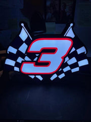 NASCAR Dale Earnhardt #3 Checkered Flag RGB Lightbox