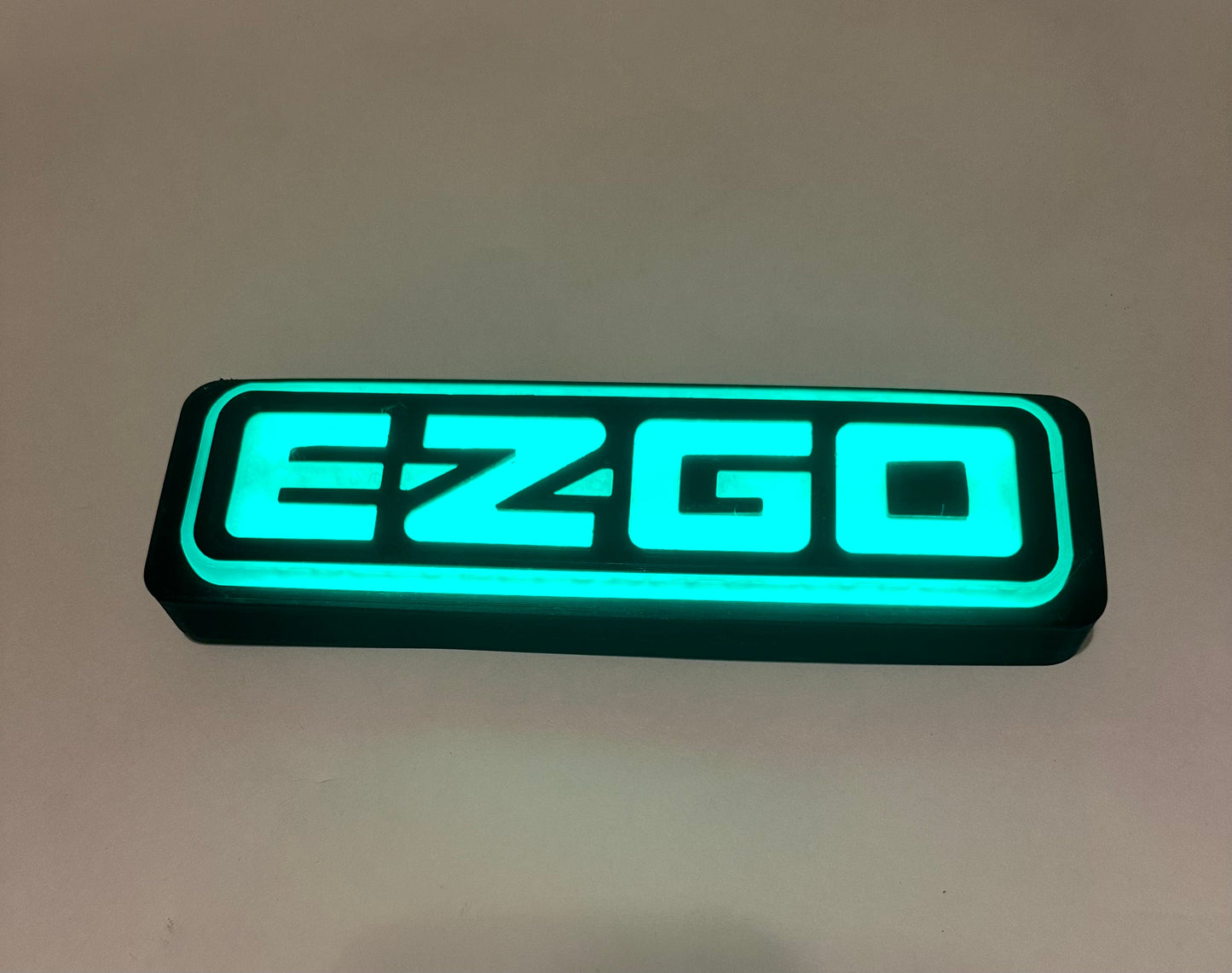 EZGO LED TXT (1996-2013) Green emblem/Nameplate, Sticker, Logo