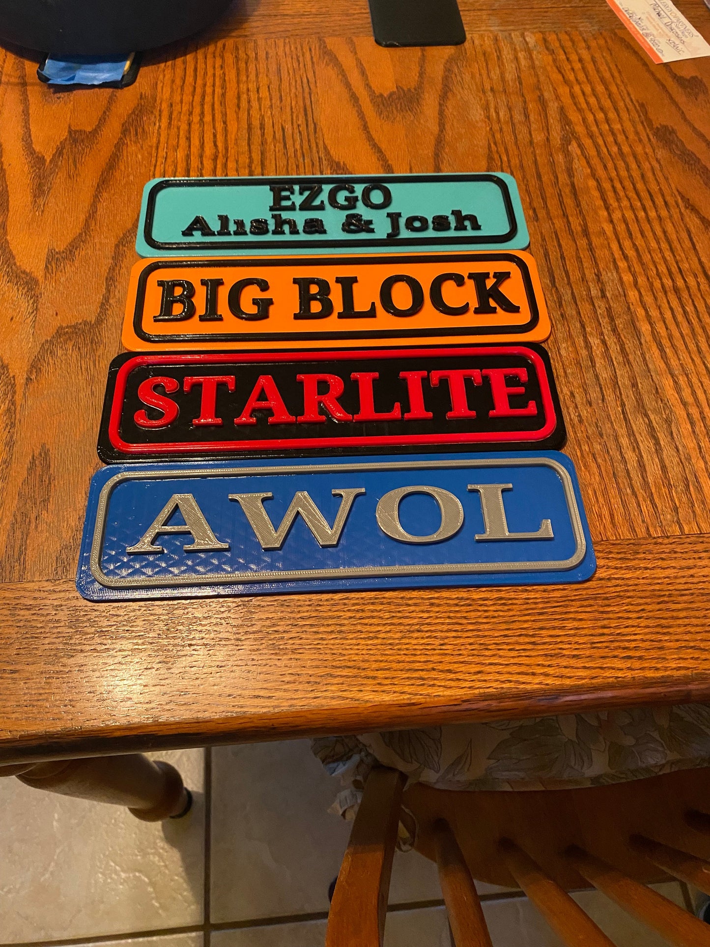 EZGO, Yamaha, Club Car Golf Cart Emblems, Nameplates and Badges