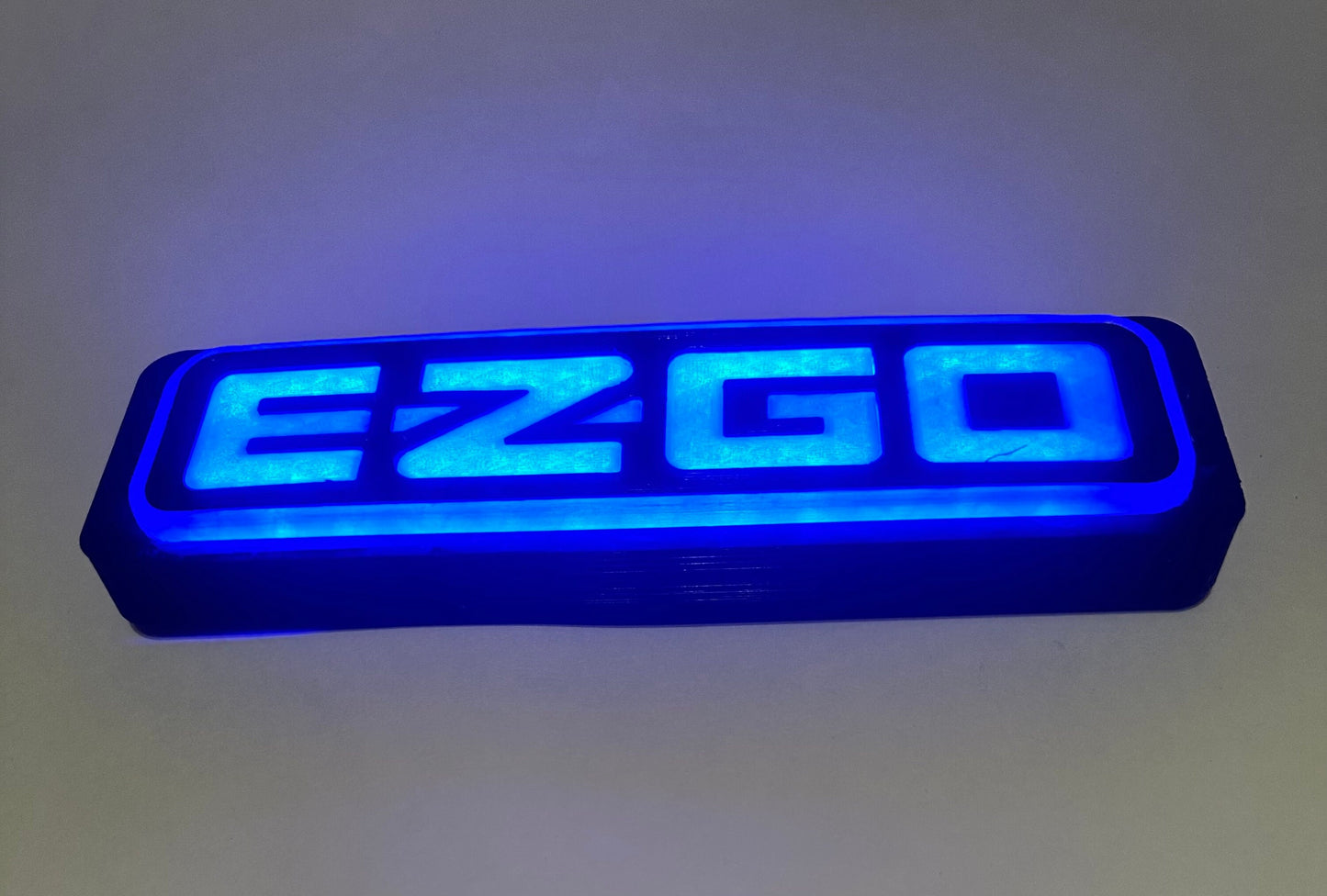 EZGO Golf Cart (1996-2013) Blue TXT LED Emblem Nameplate