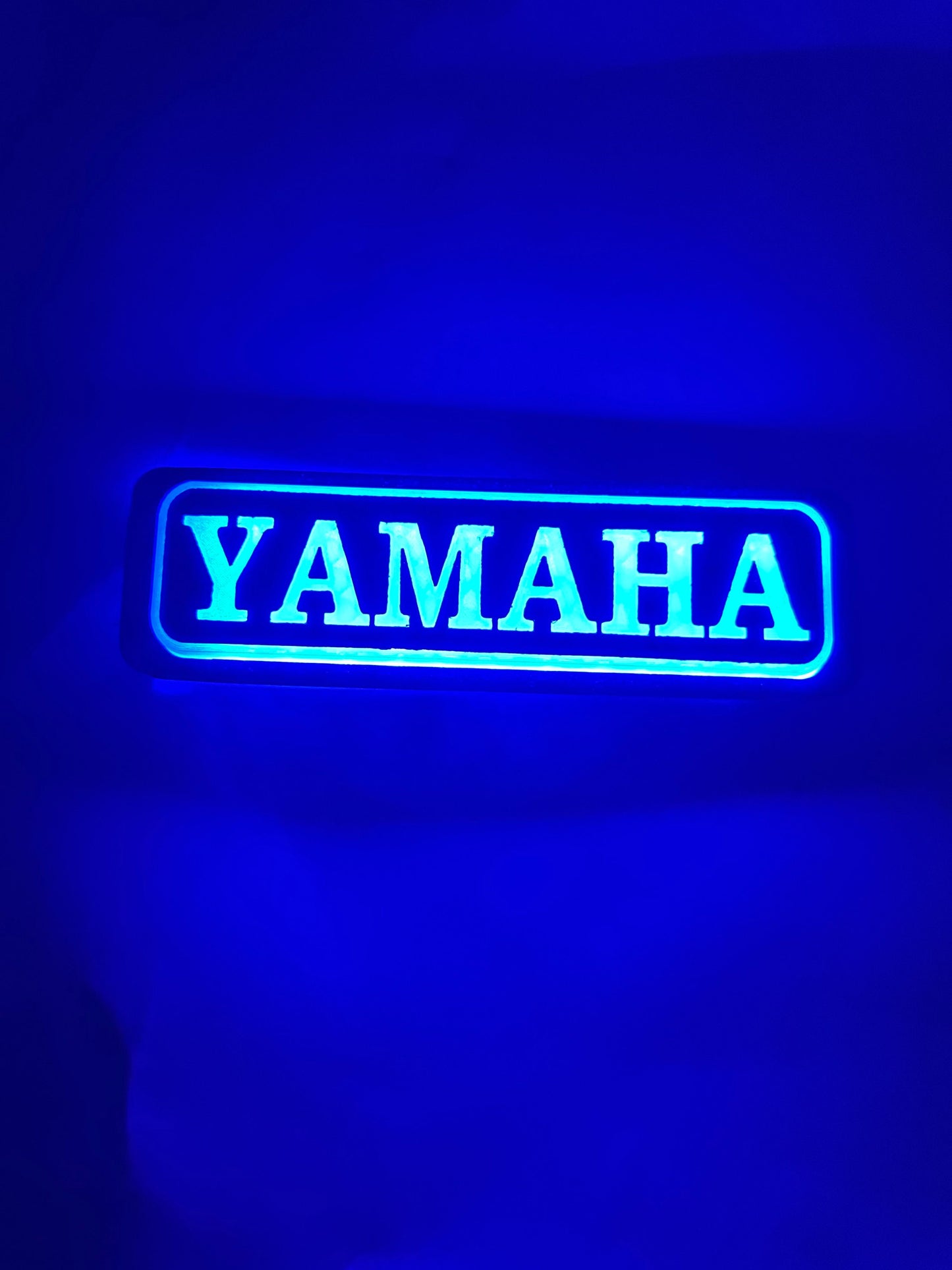 Yamaha Golf Cart Blue LED Emblems, Nameplate, Logo, sticker