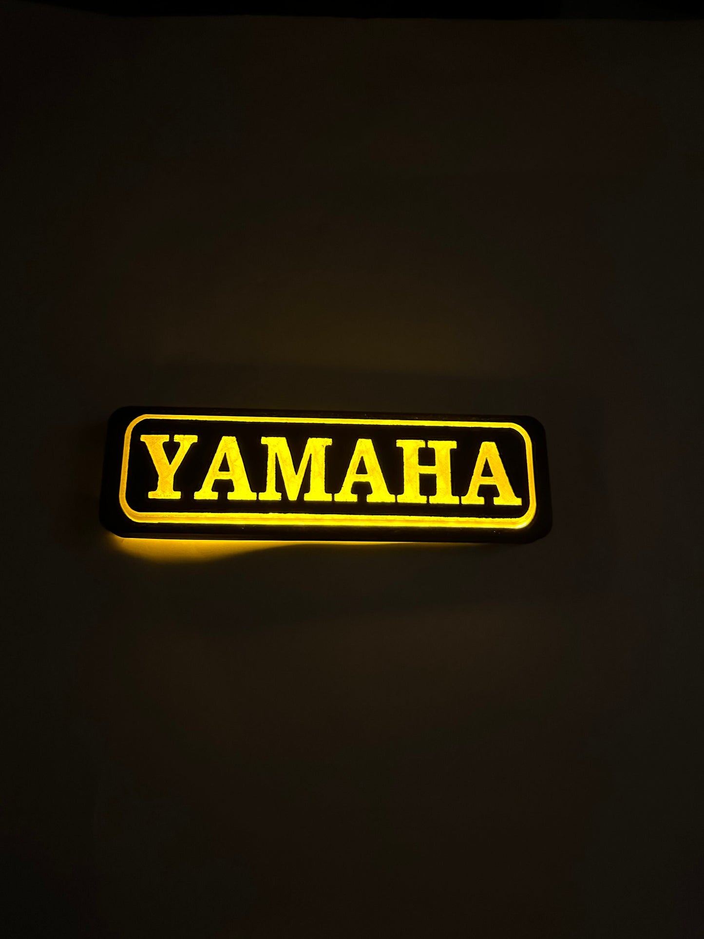 Yamaha Golf Cart Yellow LED Emblem, Nameplate, Logo, Sticker