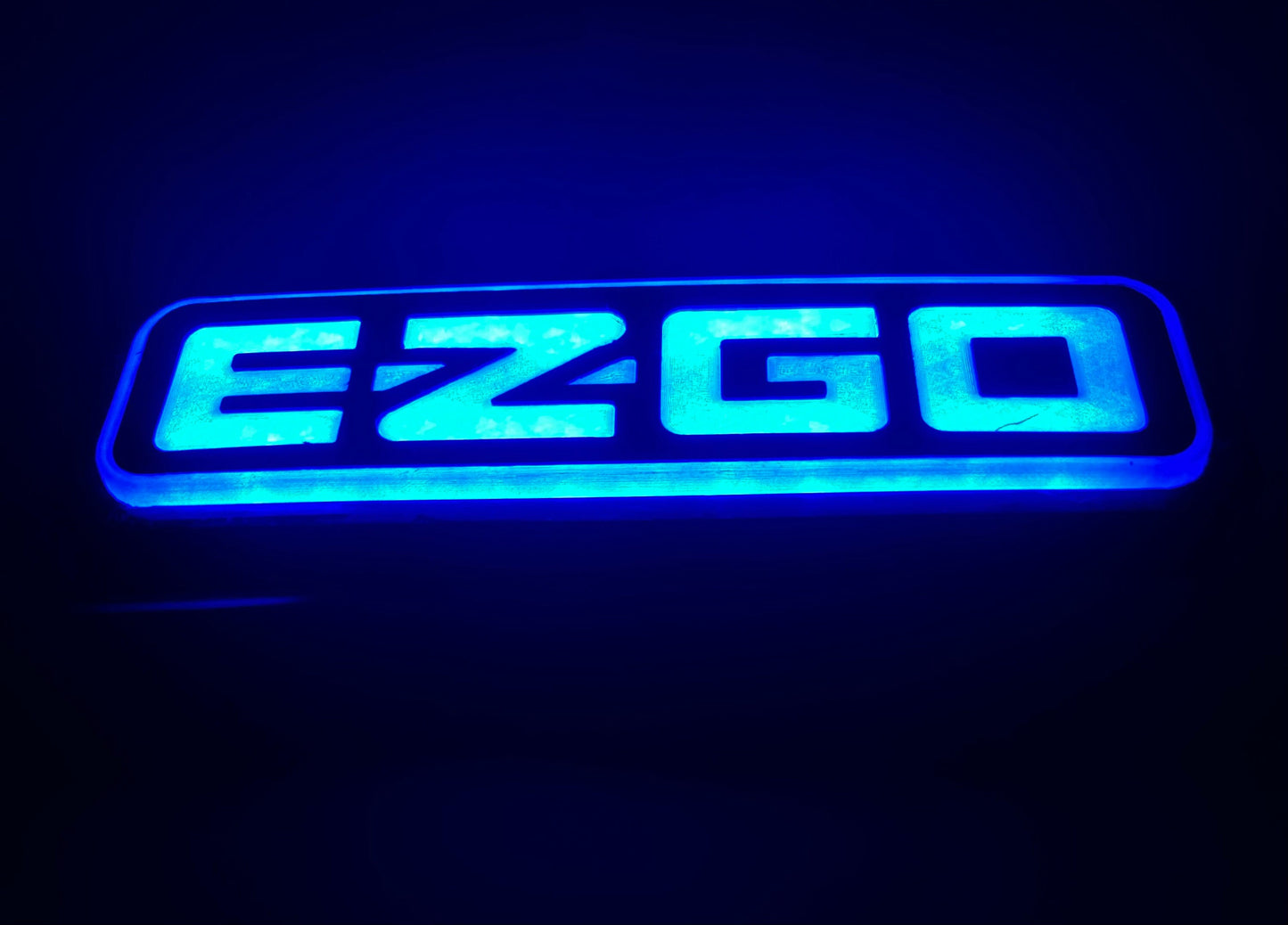 EZGO Golf Cart (1996-2013) Blue TXT LED Emblem Nameplate