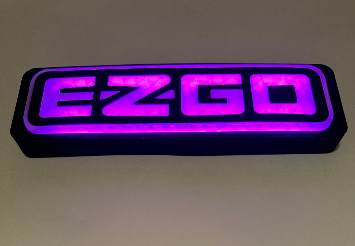 EZGO golf cart TXT,  RXV purple led emblem, logo, nameplate, sticker