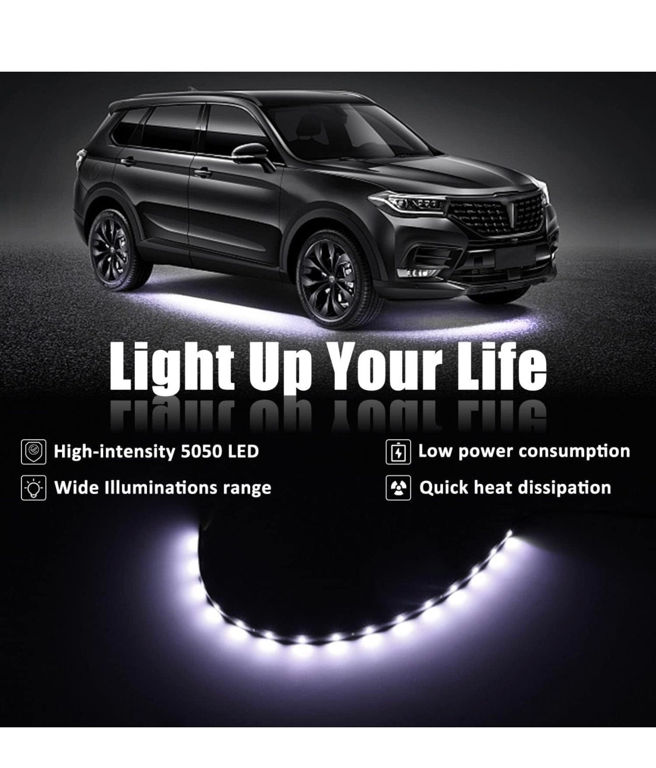 EZGO golf cart TXT,  RXV white led emblem, logo, nameplate, sticker