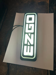 EZGO golf cart TXT,  RXV white led emblem, logo, nameplate, sticker