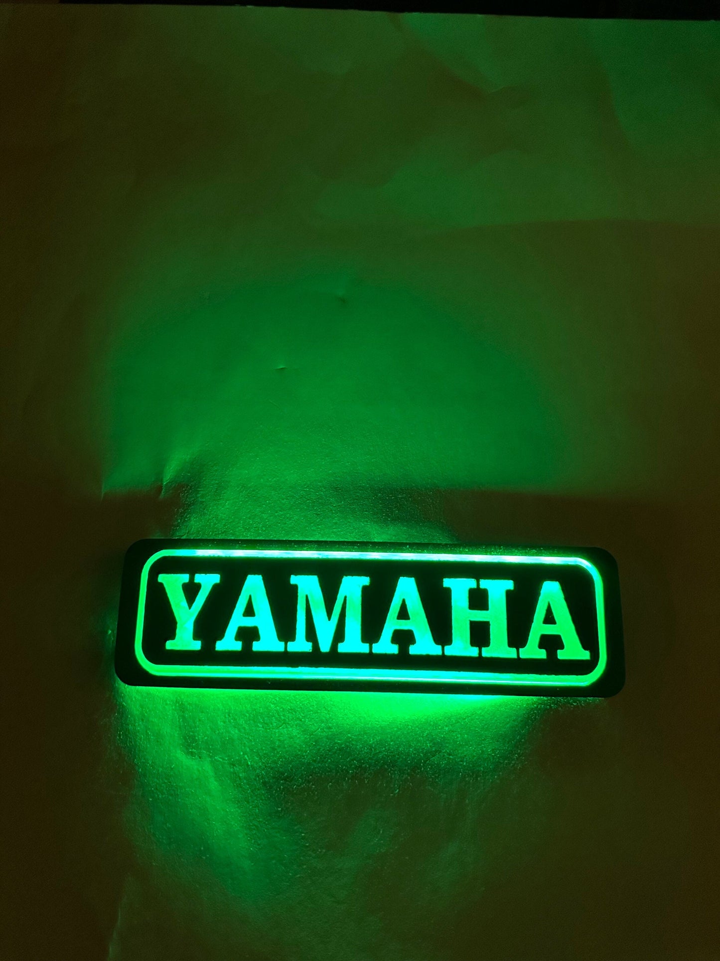 Yamaha Golf Cart Green LED Emblems, Nameplates, Logos