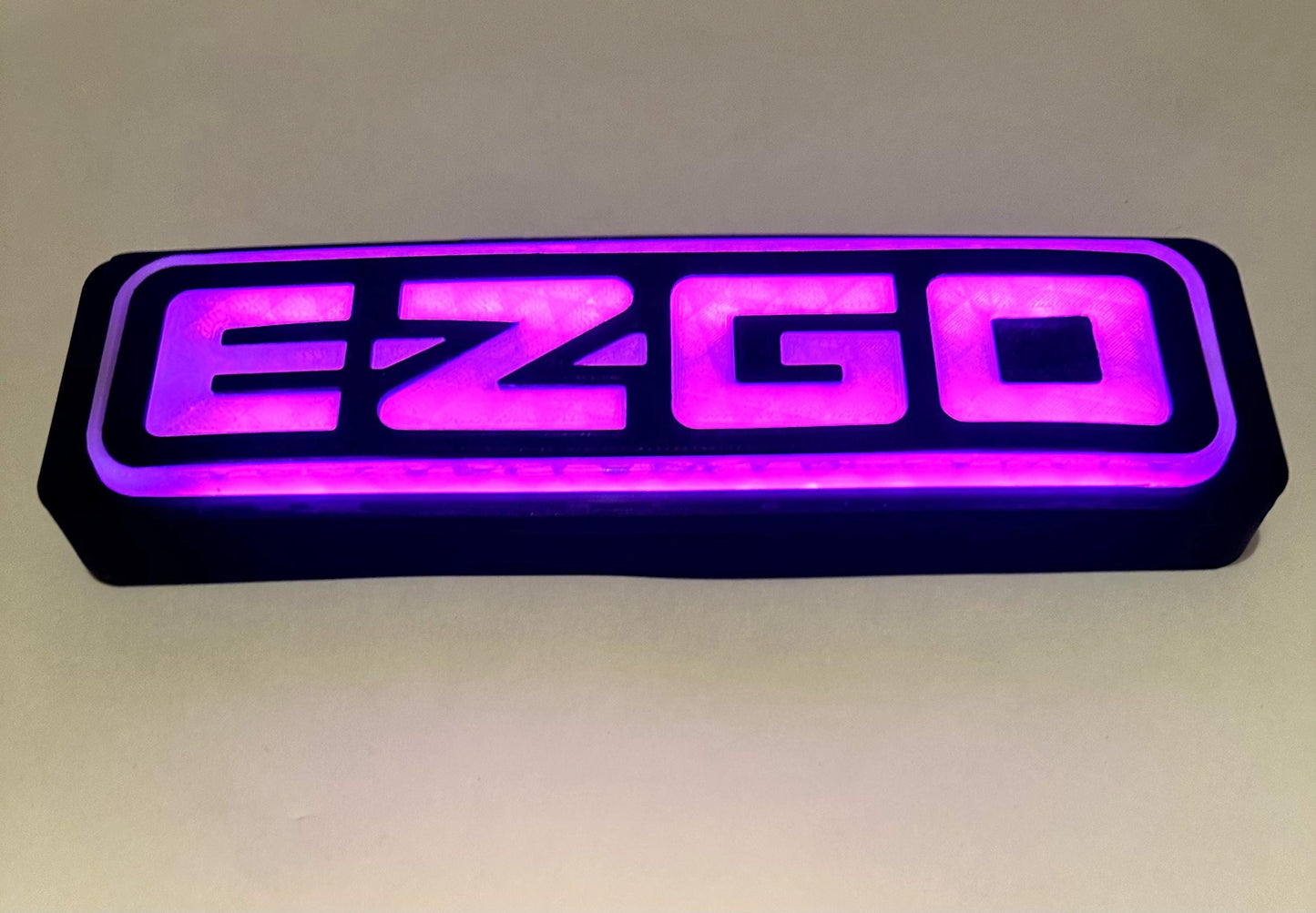 EZGO golf cart TXT,  RXV purple led emblem, logo, nameplate, sticker