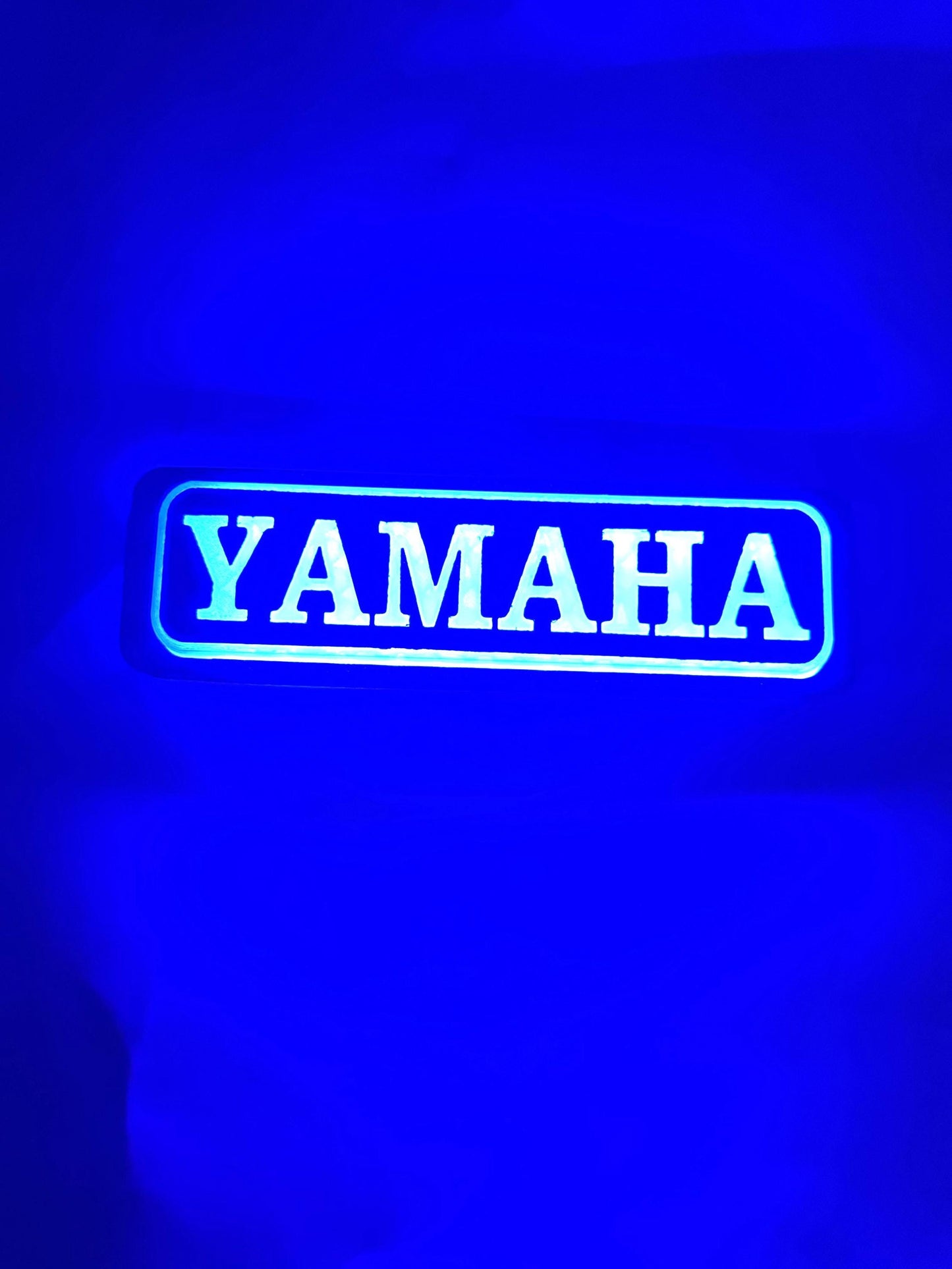 Yamaha Golf Cart Blue LED Emblems, Nameplate, Logo, sticker