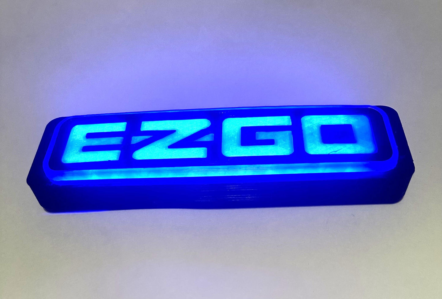 EZGO Golf Cart (1996-2013) Blue TXT LED Emblem Nameplate