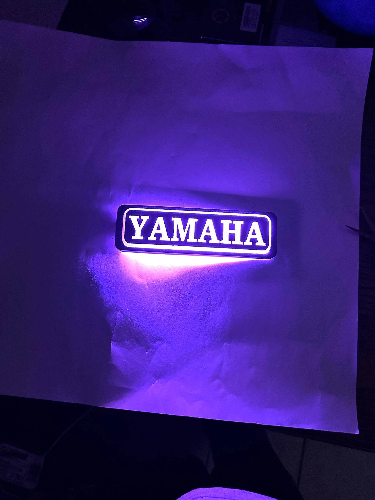 Yamaha Golf Cart Purple LED Emblems, Nameplates, Logo