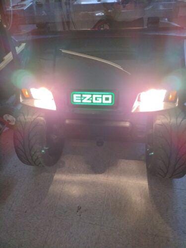 EZGO golf cart TXT,  RXV yellow led emblem, logo, nameplate, sticker