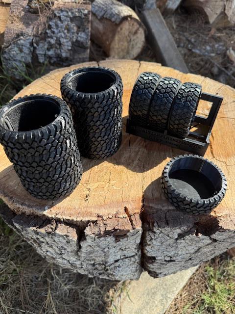 All Terrain Tire Coasters W/Tire Rack